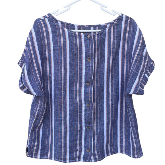 Linen shirt with back button detail - Picture 2 of 6